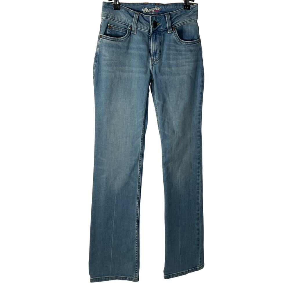 Wrangler Women's High-Rise Bootcut Jeans in Light Wash Size 25 x32